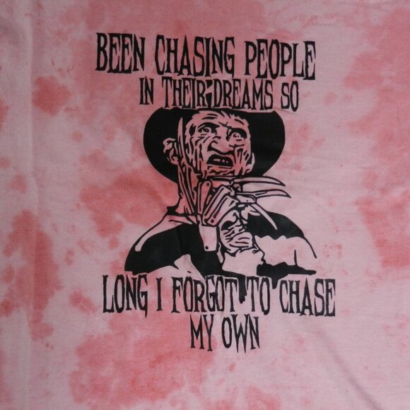 Freddy Krueger Tee Shirt Adult XL Tye Dye Big Face Graphic Quote Cotton Crewneck - Picture 6 of 8